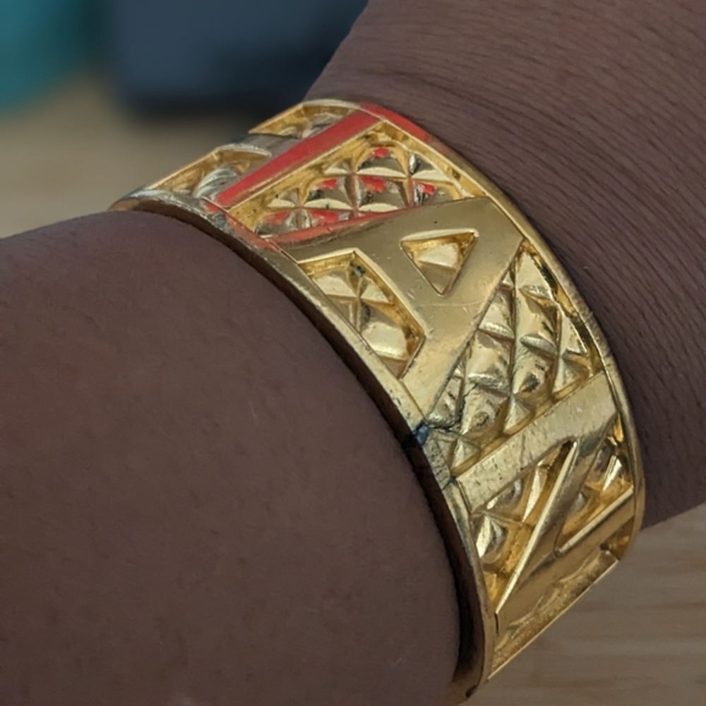 Gold Cuff Bracelet - Picture 9 of 11